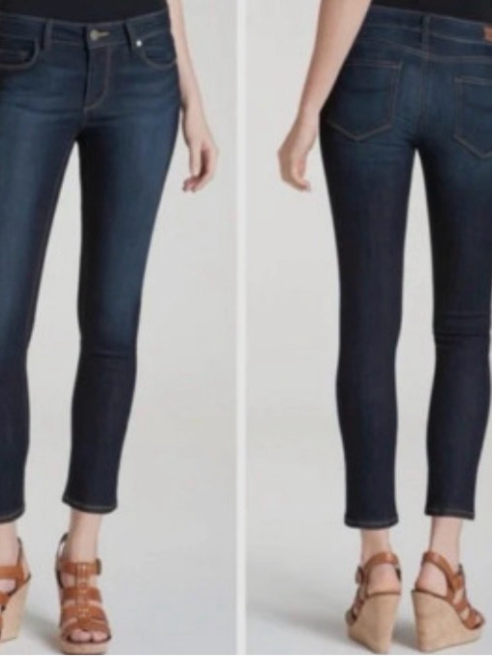 PAIGE Kylie Crop Jeans | Dark Wash |Mid Rise | Straight Leg | Size 28